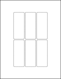 Sheet of 1.5" x 3.75" Aggressive White Matte labels
