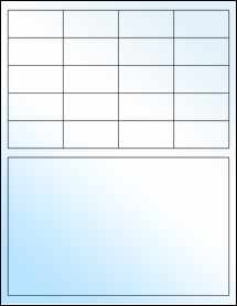 Sheet of 2" x 1" White Gloss Inkjet labels