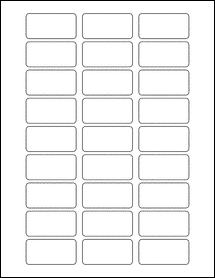Sheet of 2" x 1" Blockout labels