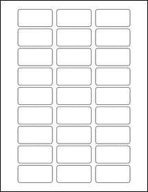 Sheet of 2" x 1" 100% Recycled White labels