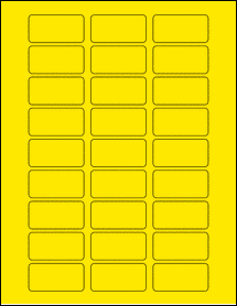 Sheet of 2" x 1" True Yellow labels