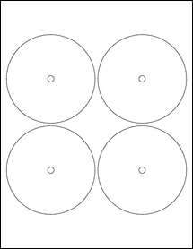 Sheet of 3.9375" Circle  labels