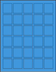 Sheet of 1.37" x 1.5" True Blue labels