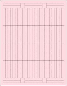 Sheet of 0.3125" x 2.25" Pastel Pink labels