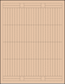 Sheet of 0.3125" x 2.25" Light Tan labels