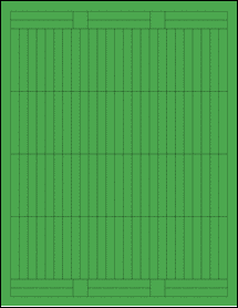 Sheet of 0.3125" x 2.25" True Green labels