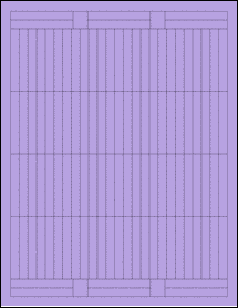 Sheet of 0.3125" x 2.25" True Purple labels