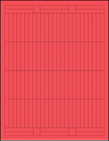 Sheet of 0.3125" x 2.25" True Red labels