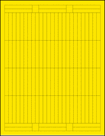 Sheet of 0.3125" x 2.25" True Yellow labels
