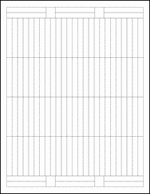 Sheet of 0.3125" x 2.25" Standard White Matte labels