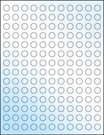 Sheet of 0.5" Circle White Gloss Inkjet labels