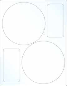 Sheet of 5.5" Circle Clear Gloss Laser labels
