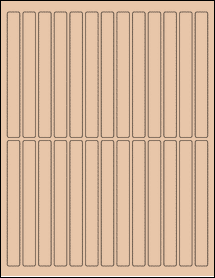 Sheet of 0.5" x 5" Light Tan labels