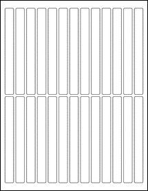 Sheet of 0.5" x 5" Standard White Matte labels