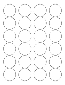 1 Circle Blank Label Template - OL1025