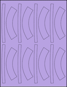 Sheet of 1.375" x 4.1875" True Purple labels
