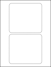 Sheet of 5.5" x 4.875" Removable White Matte labels