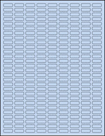 Sheet of 0.75" x 0.25" Pastel Blue labels