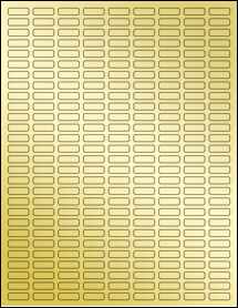 Sheet of 0.75" x 0.25" Gold Foil Inkjet labels