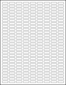 Sheet of 0.75" x 0.25" Weatherproof Polyester Laser labels