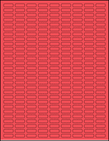 Sheet of 0.75" x 0.25" True Red labels