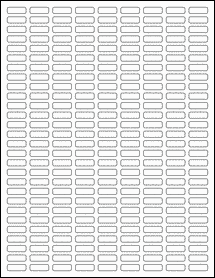 Sheet of 0.75" x 0.25" Standard White Matte labels