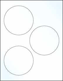 Sheet of 4" Circle Clear Gloss Inkjet labels