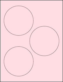 Sheet of 4" Circle Pastel Pink labels