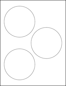 Sheet of 4" Circle 100% Recycled White labels