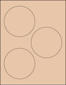 Sheet of 4" Circle Light Tan labels