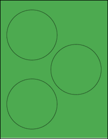 Sheet of 4" Circle True Green labels