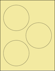 Sheet of 4" Circle Pastel Yellow labels