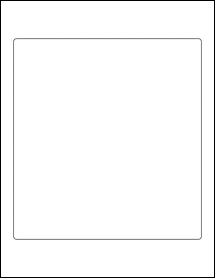 Sheet of 7.5" x 8" Standard White Matte labels