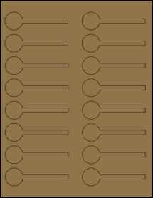 Sheet of 3.6759" x 1" Brown Kraft labels