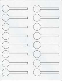 Sheet of 3.6759" x 1" Clear Matte Inkjet labels