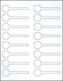 Sheet of 3.6759" x 1" Clear Gloss Laser labels