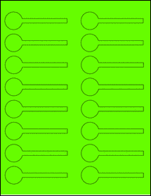 Sheet of 3.6759" x 1" Fluorescent Green labels