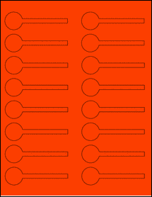 Sheet of 3.6759" x 1" Fluorescent Red labels