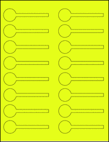 Sheet of 3.6759" x 1" Fluorescent Yellow labels