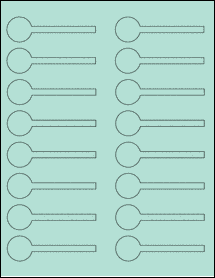 Sheet of 3.6759" x 1" Pastel Green labels