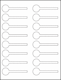 Sheet of 3.6759" x 1" Weatherproof Polyester Laser labels