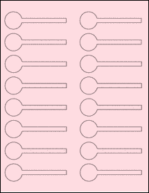 Sheet of 3.6759" x 1" Pastel Pink labels