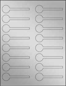 Sheet of 3.6759" x 1" Weatherproof Silver Polyester Laser labels