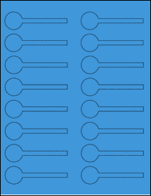 Sheet of 3.6759" x 1" True Blue labels