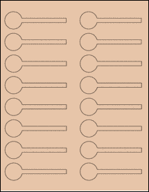 Sheet of 3.6759" x 1" Light Tan labels