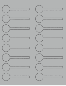 Sheet of 3.6759" x 1" True Gray labels