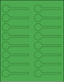 Sheet of 3.6759" x 1" True Green labels