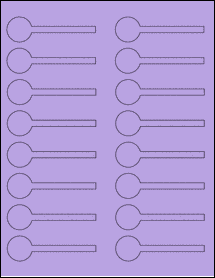 Sheet of 3.6759" x 1" True Purple labels