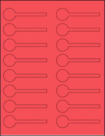 Sheet of 3.6759" x 1" True Red labels