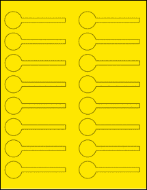 Sheet of 3.6759" x 1" True Yellow labels